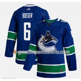 Vancouver Canucks Brock Boeser 6 Adidas 2019-2020 Blauw Authentic Shirt - Mannen